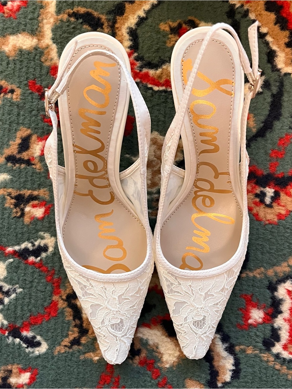 White Kitten Heel